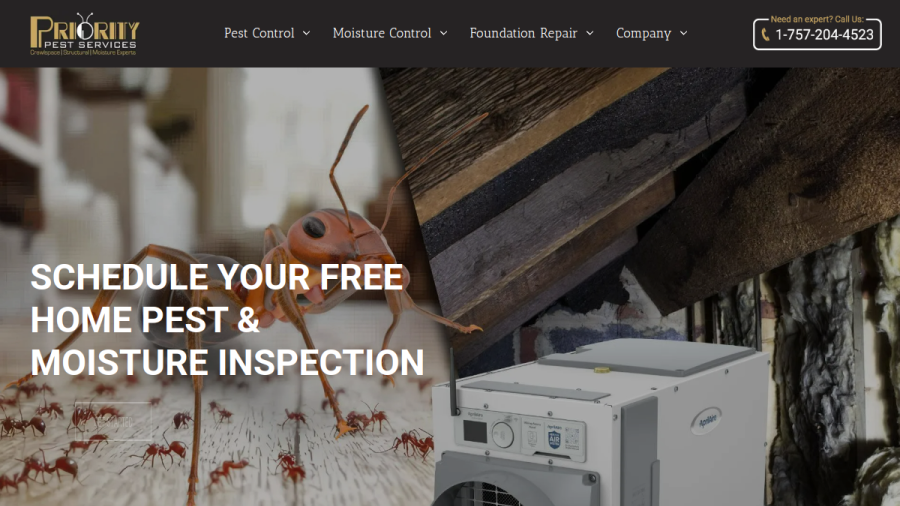 Priority Pest Crawlspace / Structural / Moisture Experts website