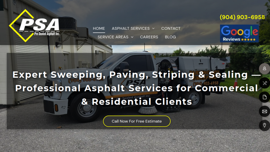 Pro Sealed Asphalt Inc website