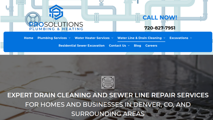 ProSolutions Plumbing & Heating website