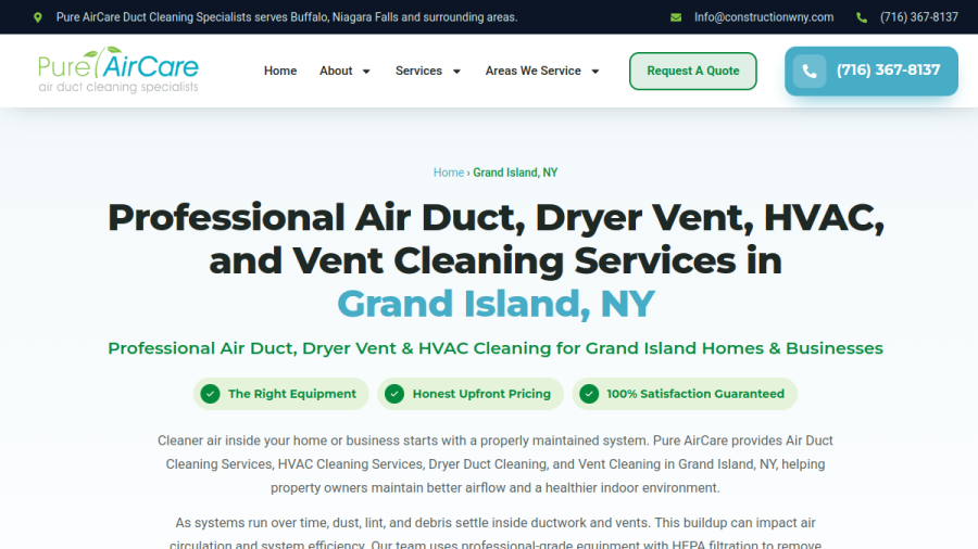 Pure AirCare website