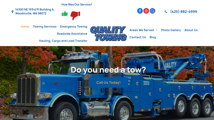 Quality Towing website