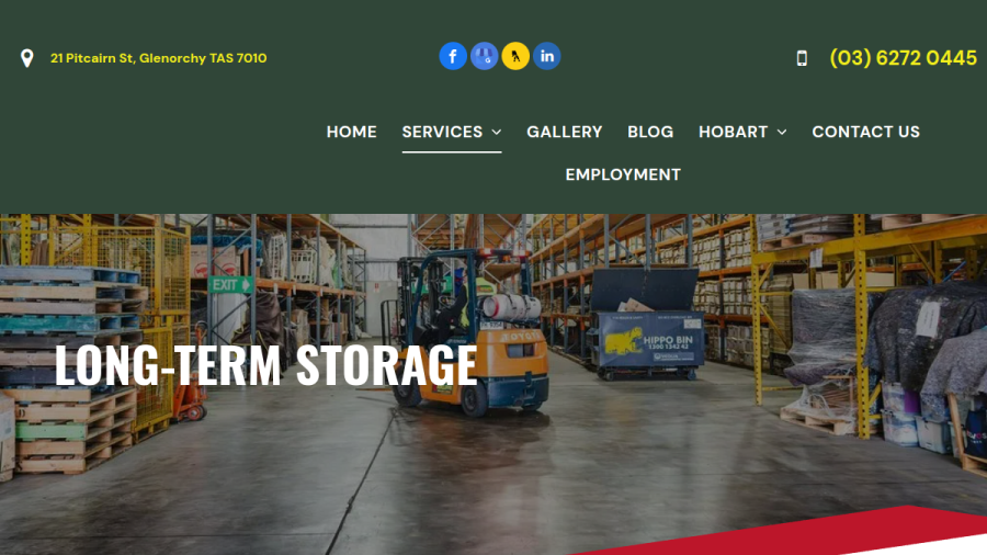 Radcliffe Transport & Storage Pty Ltd website screenshot