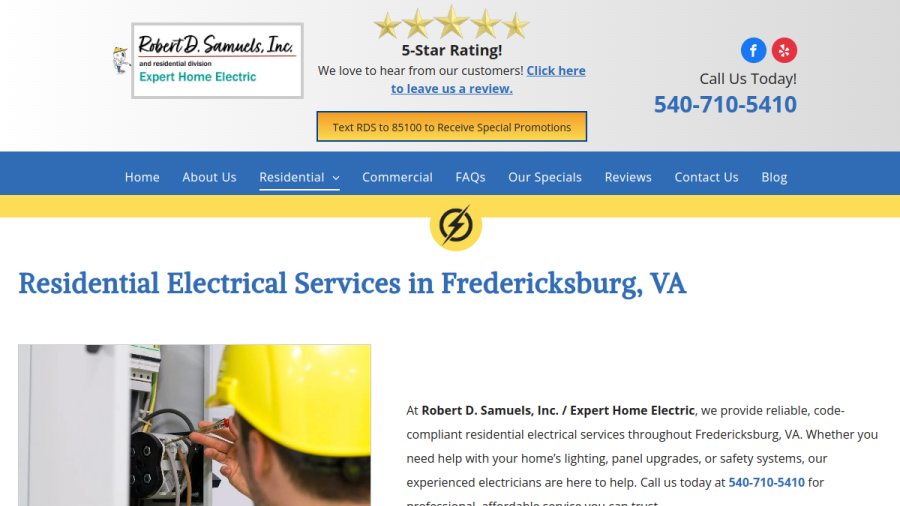 ROBERT D. SAMUELS INC./EXPERT HOME ELECTRIC website