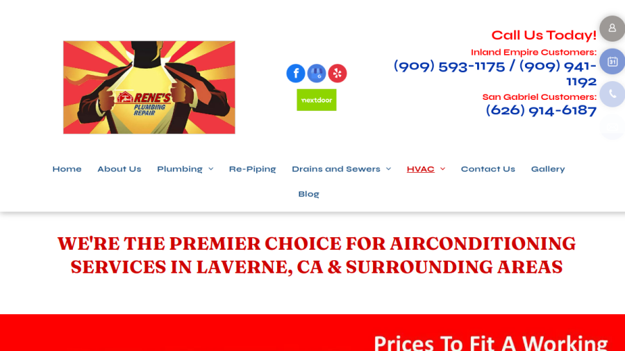 Rene's Plumbing Repair website