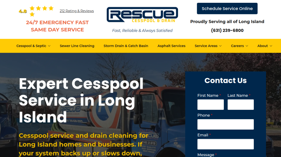 Rescue Cesspool And Drain website
