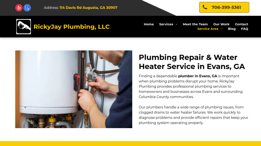 RickyJay Plumbing website