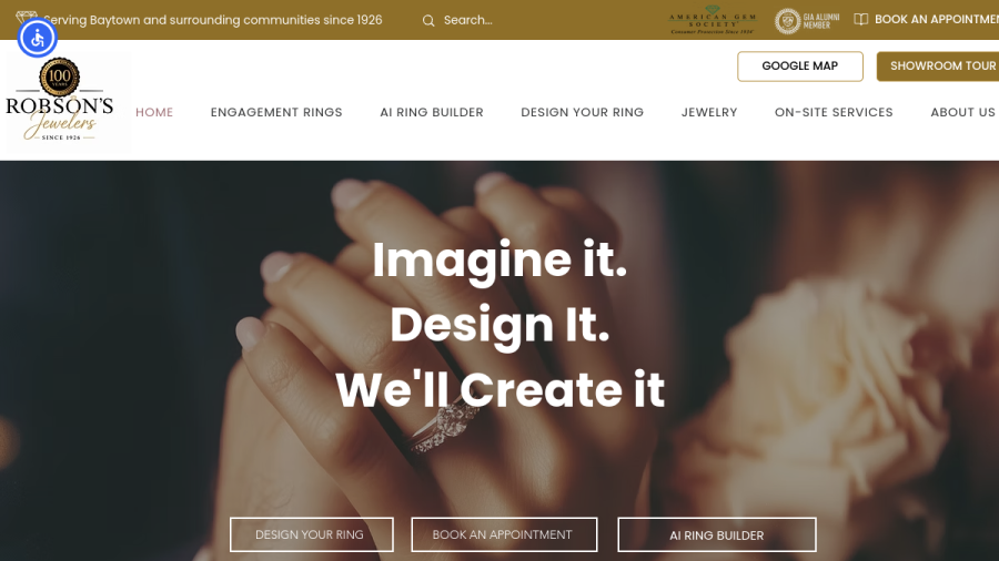 Robsons Jewelers website