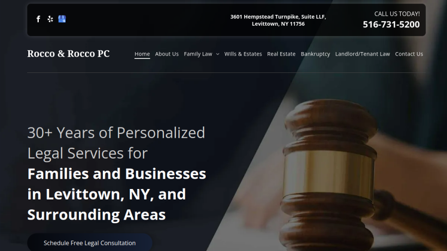 Rocco & Rocco Attorney At Law website