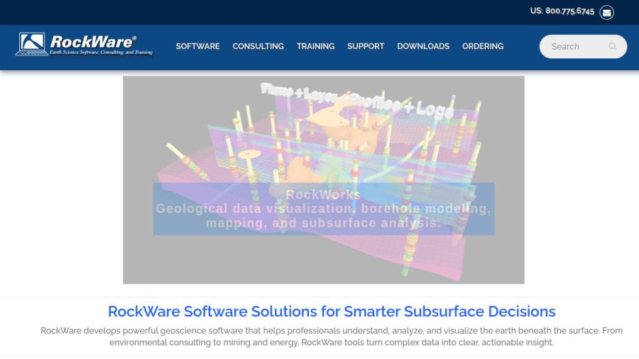 Screenshot of Rockware Inc website