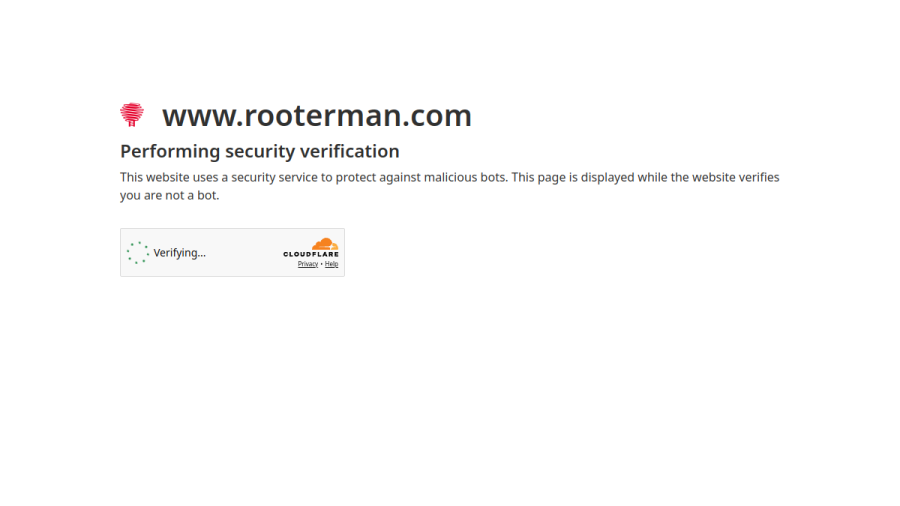 Screenshot of the Rooterman website