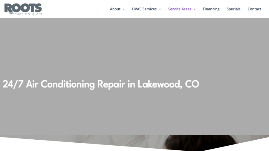 Roots Heating & Air website