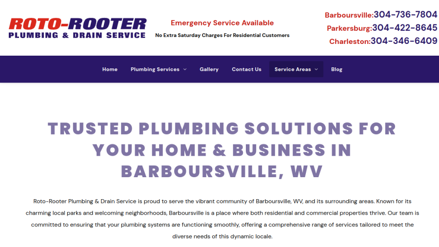 Roto-Rooter Sewer & Drain Service website