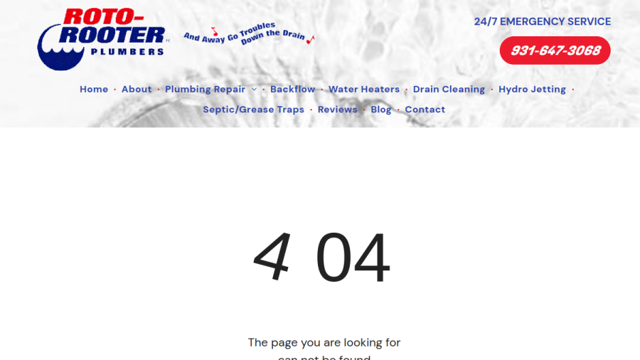 Roto-Rooter Plumbers website