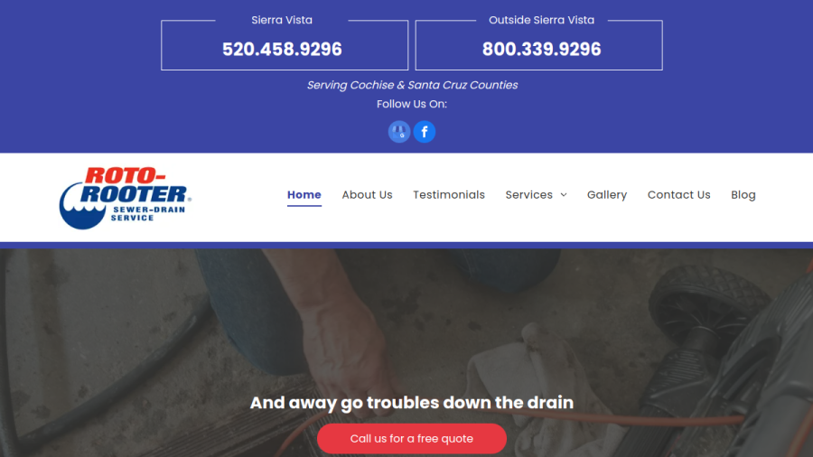 Roto-Rooter Sewer & Drain Service website