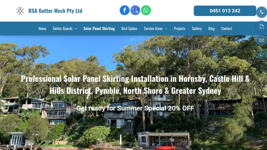 RSA Gutter Mesh Pty Ltd website
