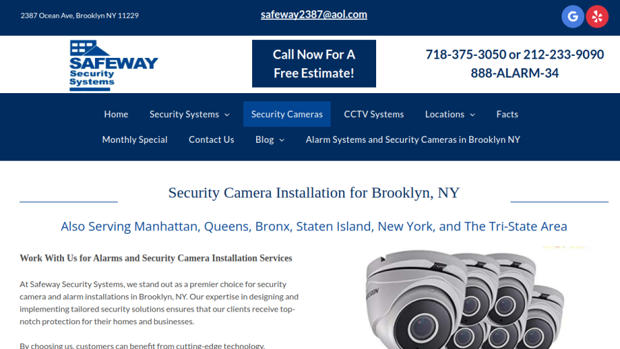 Safeway Security Systems website