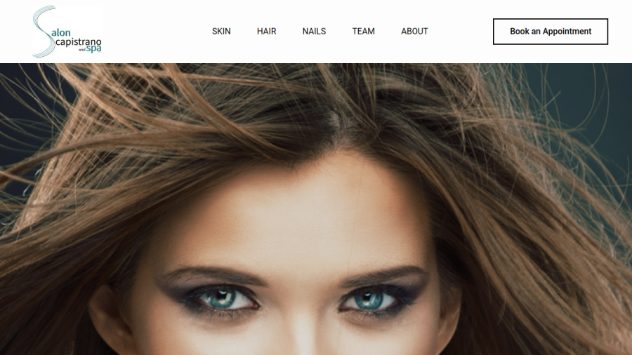 Screenshot of the Salon Capistrano website