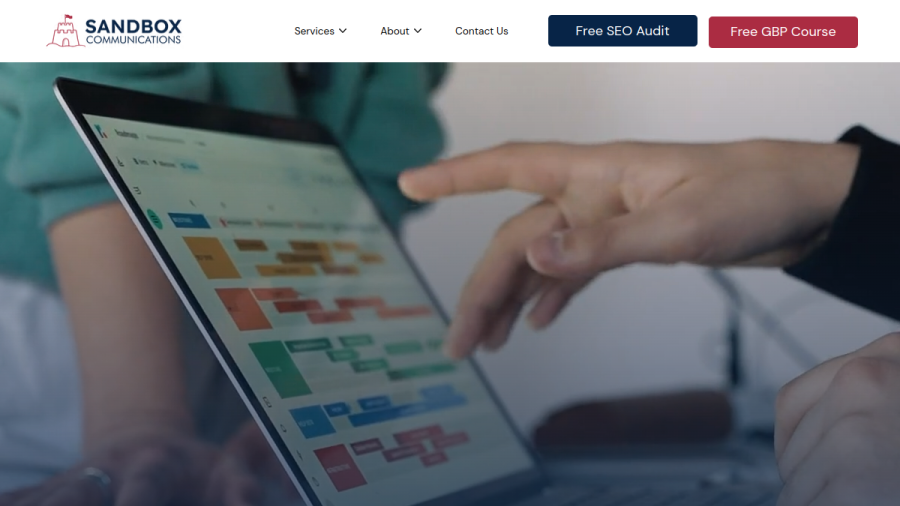 Sandbox Communications website