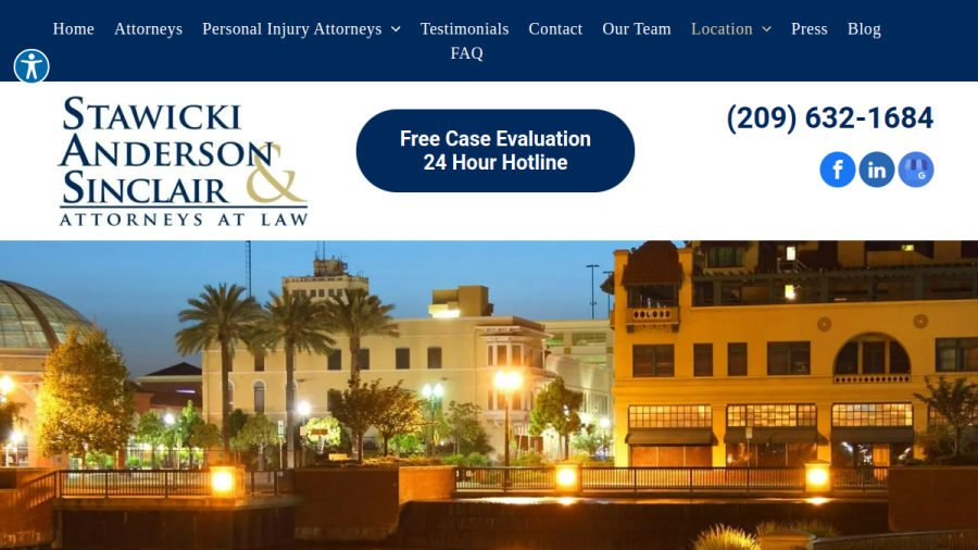 Screenshot of the Stawicki Anderson & Sinclair website