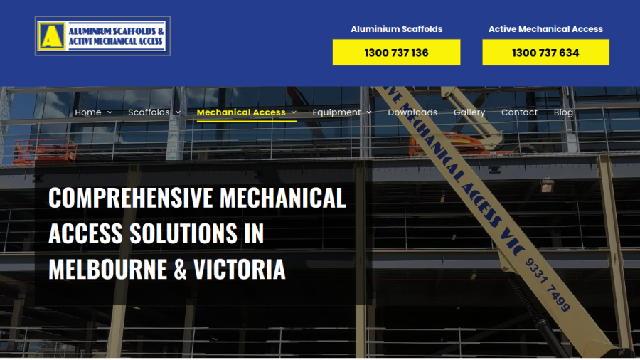 Aluminium Scaffolds (Vic) Pty Ltd website