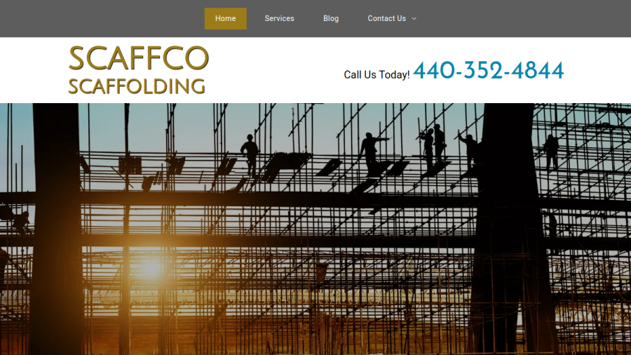 Scaffco Scaffolding website screenshot
