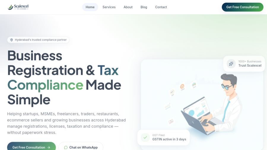 Scalexcel Business Consulting website thumbnail