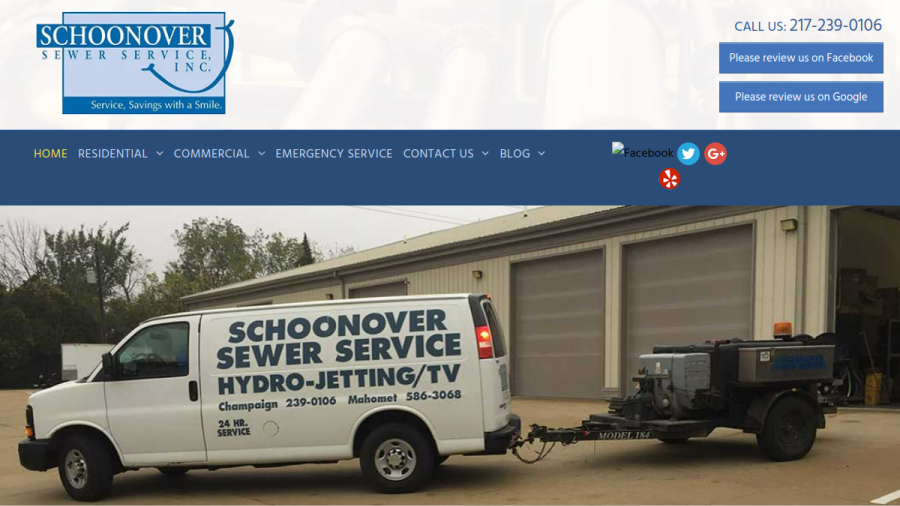 Schoonover Sewer Service, Inc. website