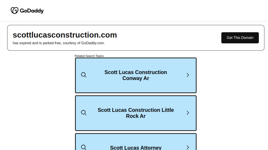 Screenshot of the Scott Lucas Construction & Remodeling website
