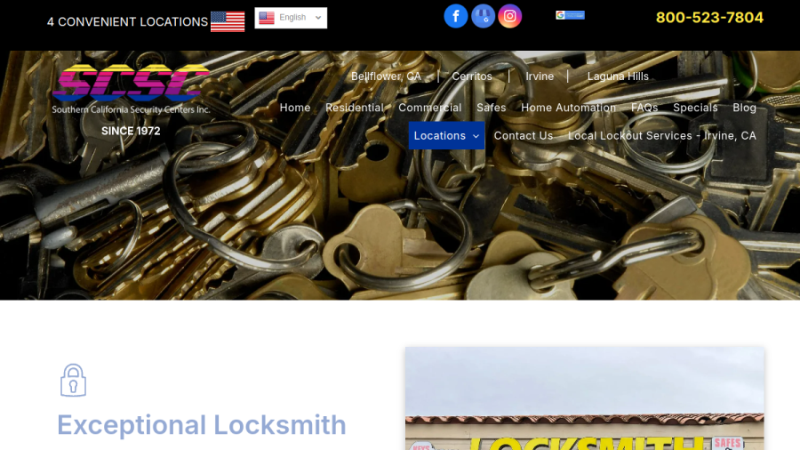 Southern California Security Centers Inc. website