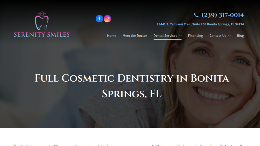 Serenity Smiles website