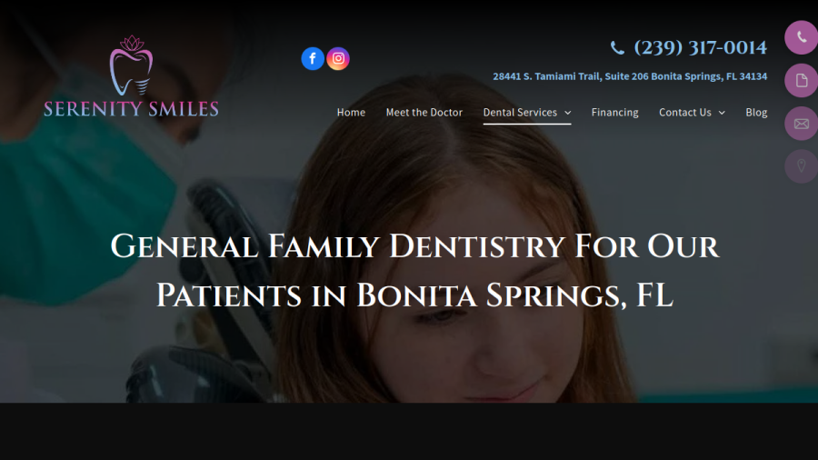 Serenity Smiles website