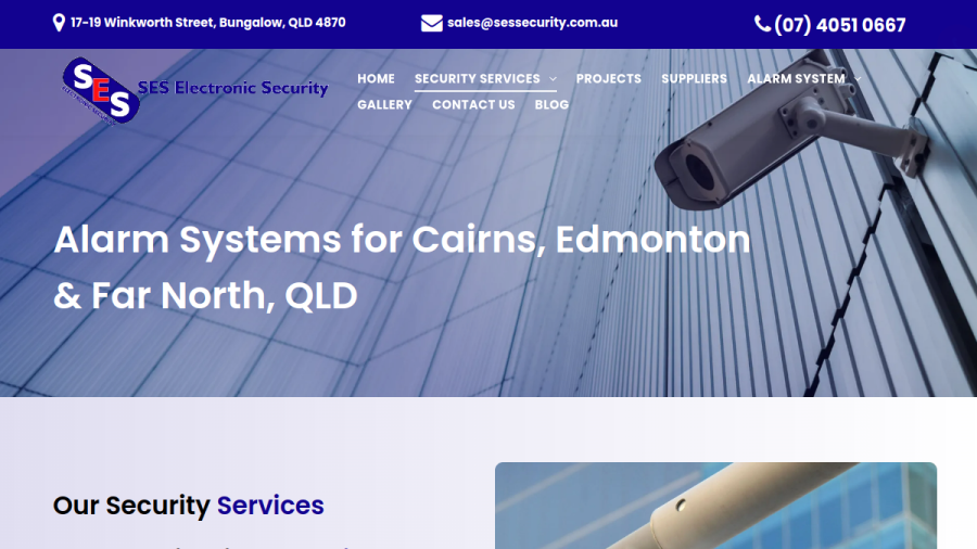 SES Electronic Security website