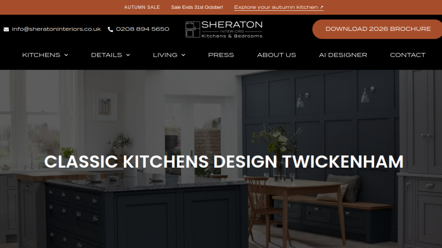 Screenshot of Luxury German Kitchens Twickenham website