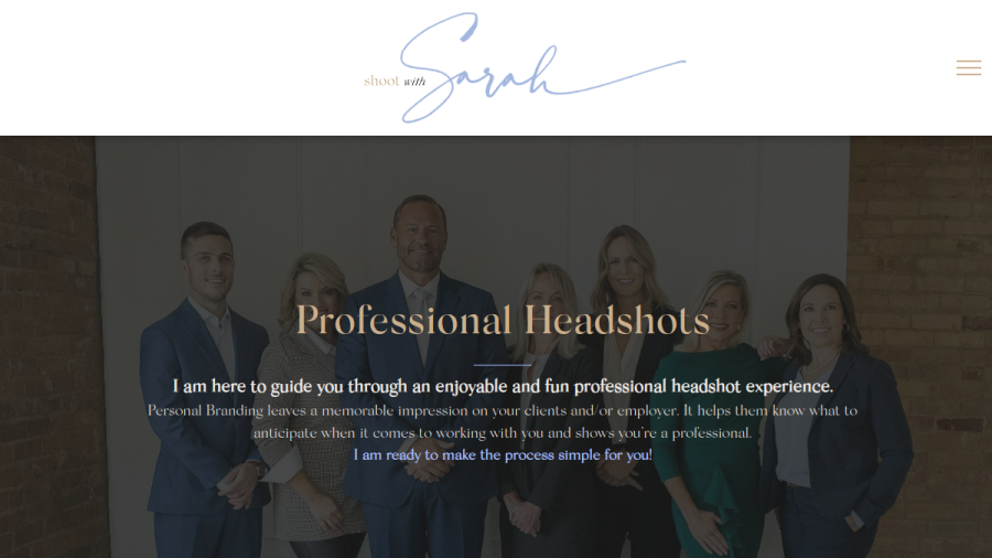 Screenshot of Sarah Lynn Photography website