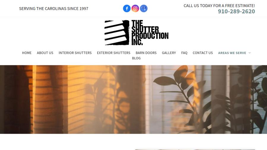 Screenshot of the The Shutter Production, Inc. website