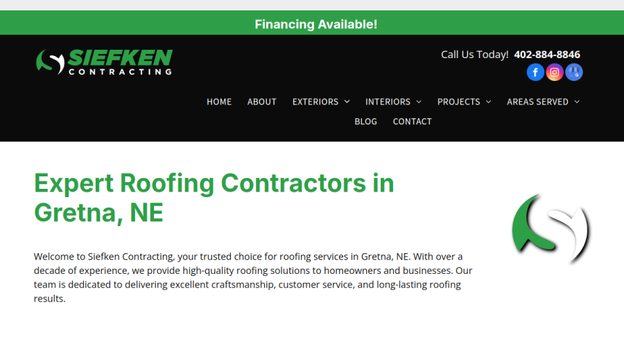 Siefken Contracting website
