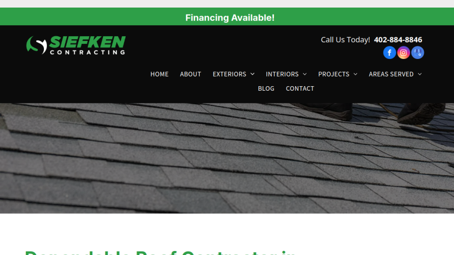 Siefken Contracting website