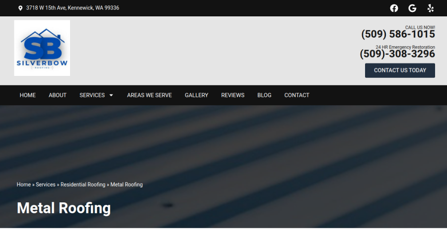 Silverbow Roofing Inc website