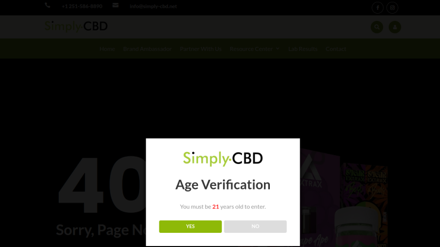 Simply CBD website