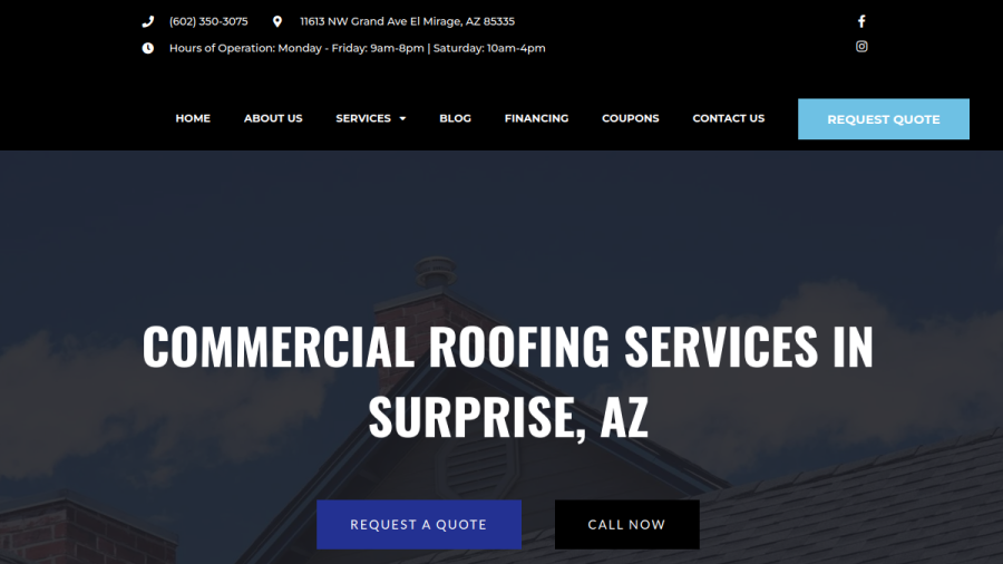 Screenshot of Skye Builders website