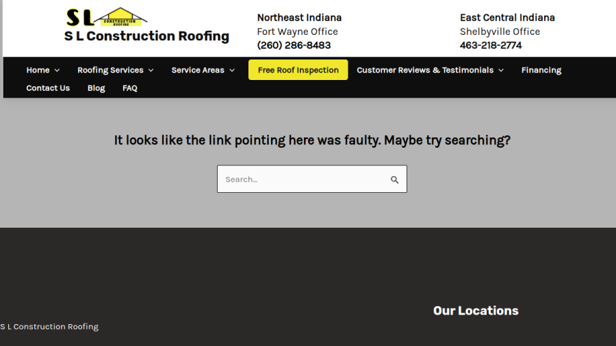 SL Construction website
