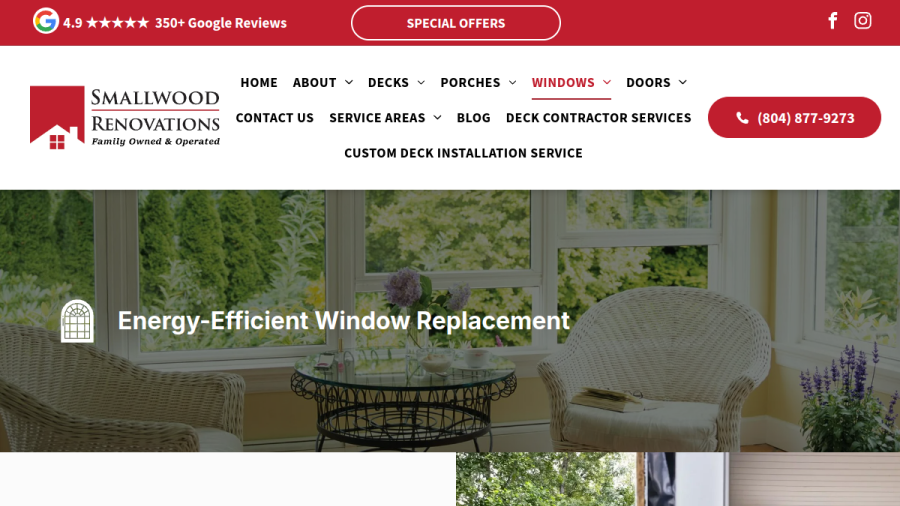 Smallwood Renovations website screenshot