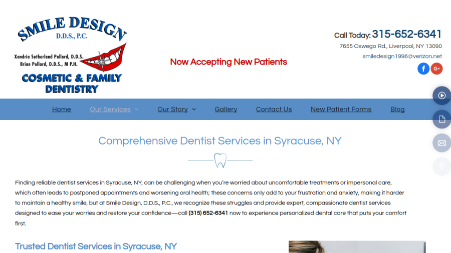 Smile Design DDS website