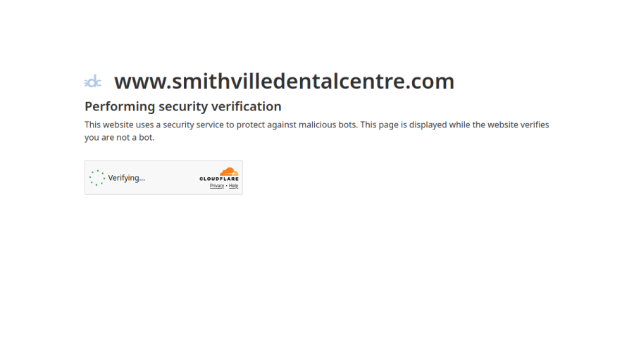 Screenshot of Smithville Dental Centre website