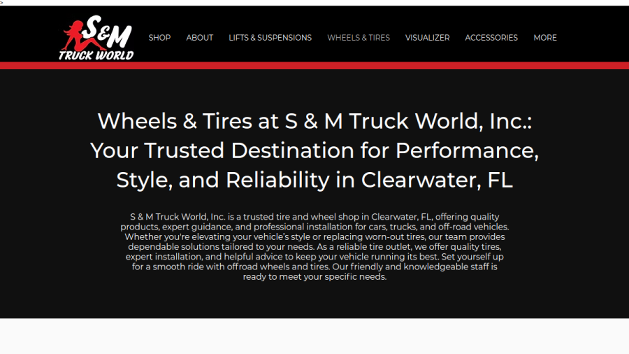 S & M Truck World, Inc. website