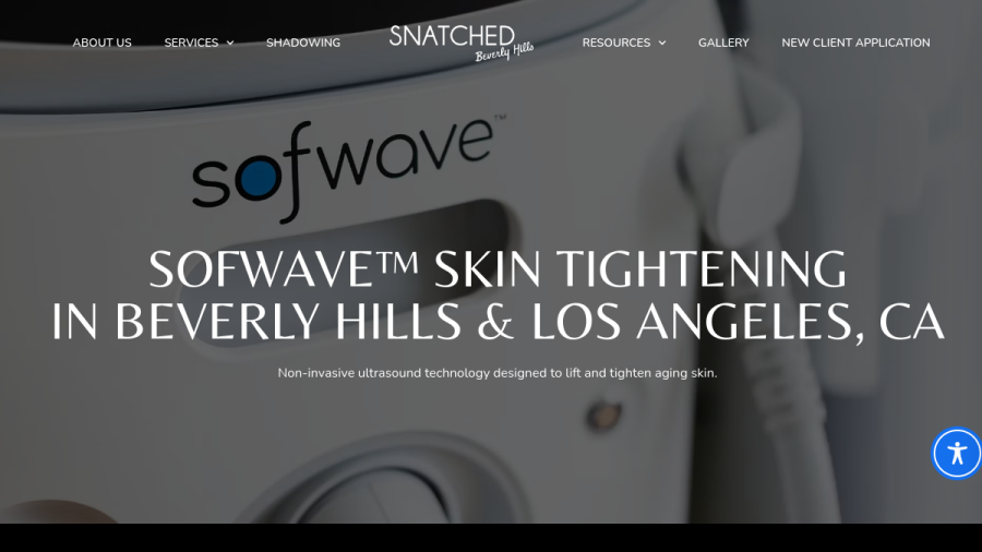 Screenshot of the Snatched Beverly Hills website