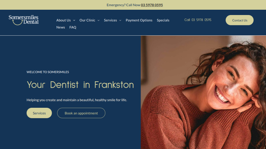 SomerSmiles Dental website