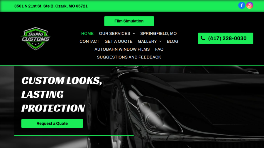 Somo Customs website