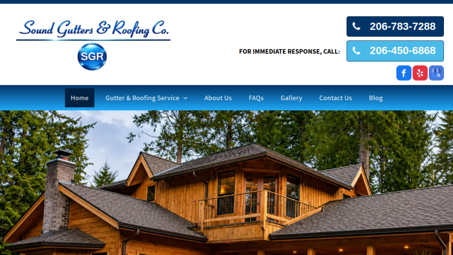 Sound Gutters and Roofing website