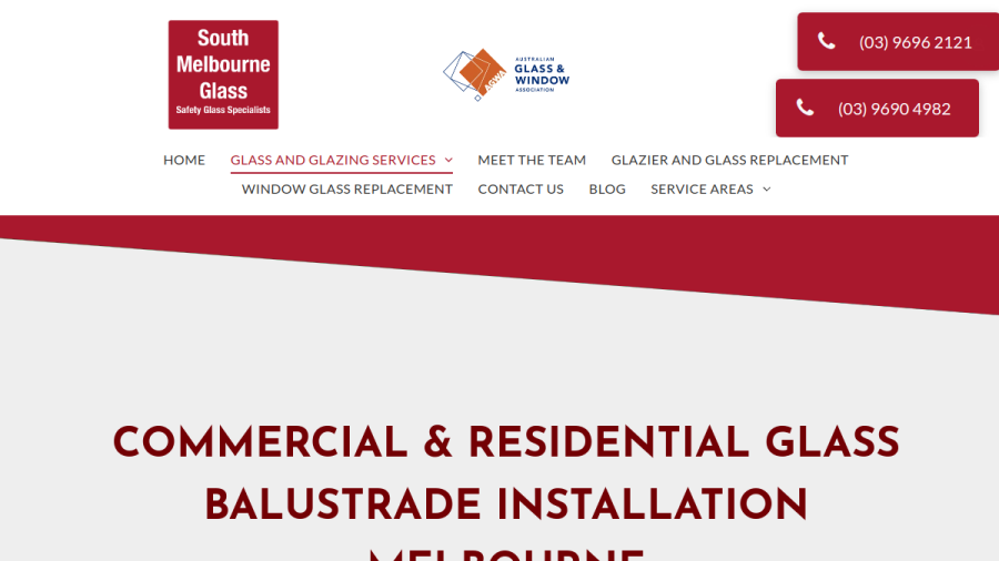South Melbourne Glass website